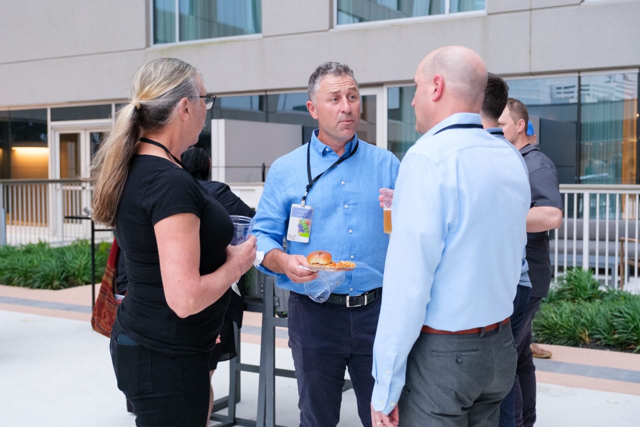 Heather Hilsden, Matt Watt and Doug Albrecht at the 2024 Dysferlin Conference Reception